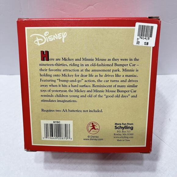 NIB MICKEY & Minnie Bumper Cars Battery Operated Toy: DISNEY Retro Collection - Picture 5 of 6